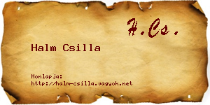 Halm Csilla névjegykártya