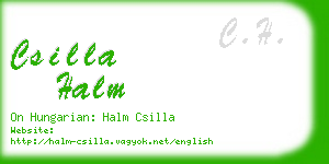 csilla halm business card